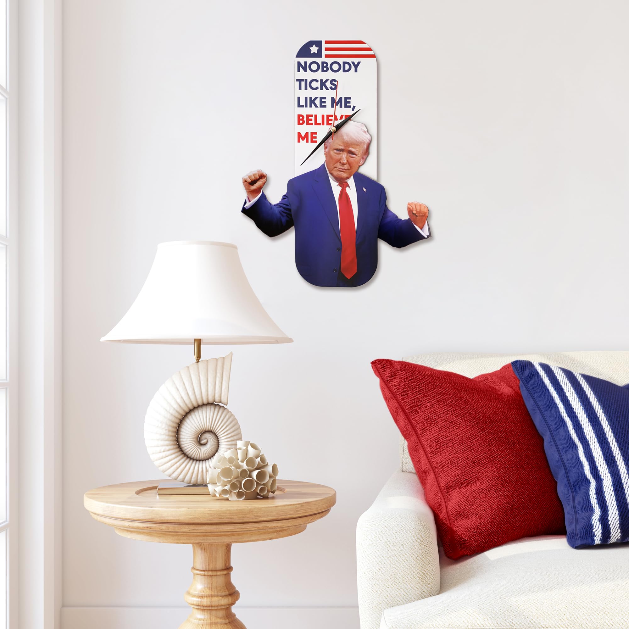 TRUMPシリーズ　Pendulum Amazon.com: Trend Tick Donald Trump Wall Clock, Funny Dancing